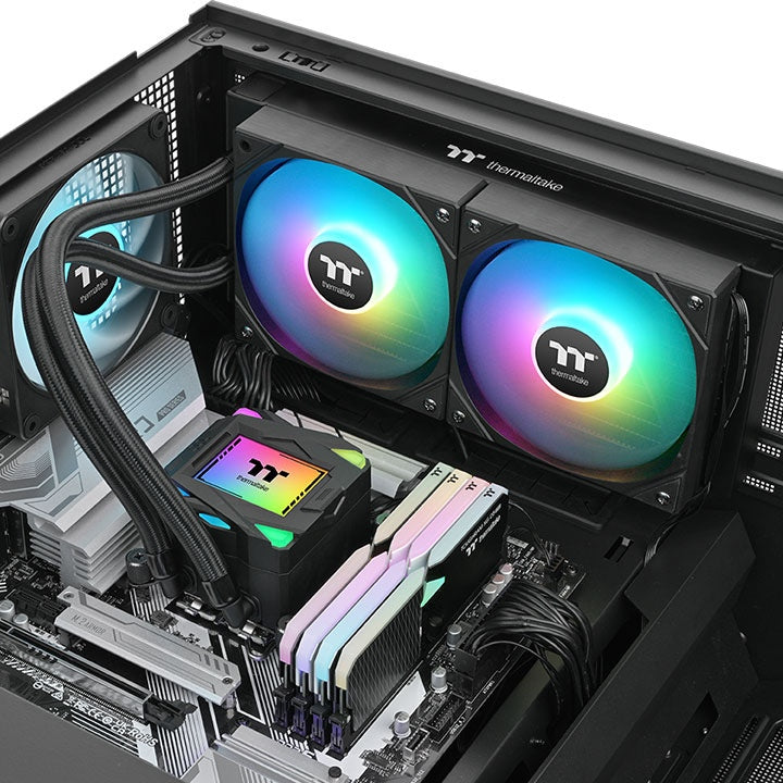 Die LA240 ARGB ist eine AIO Wasserkuehlung in der Farbe Black für alle Intel und AMD Sockel.