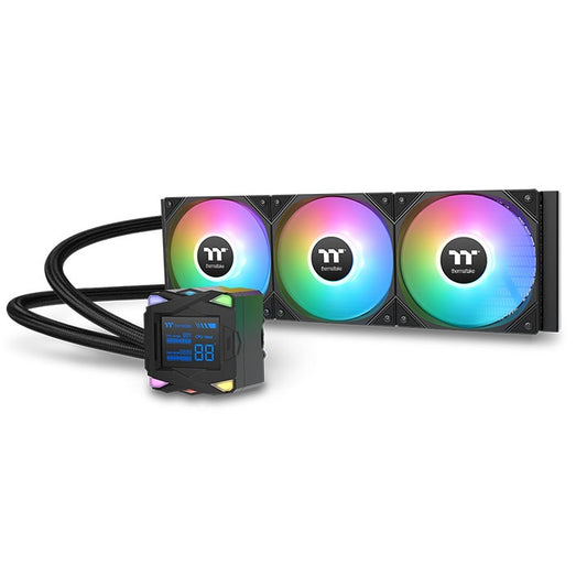 Die LA360-S ARGB ist eine AIO Wasserkuehlung mit LCD in der Farbe Black für alle Intel und AMD Sockel.