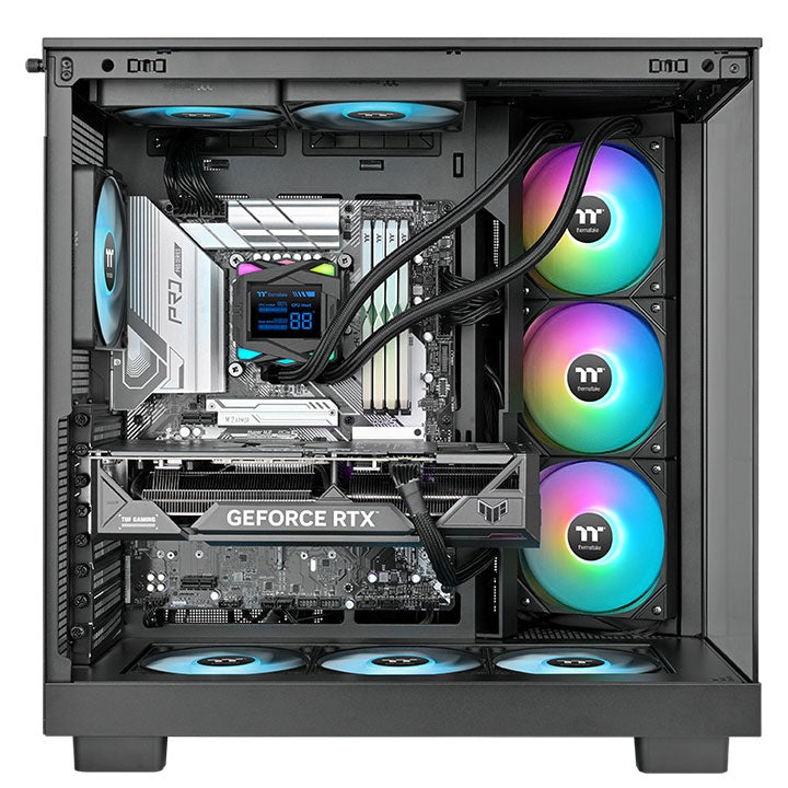 Die LA360-S ARGB ist eine AIO Wasserkuehlung mit LCD in der Farbe Black für alle Intel und AMD Sockel.