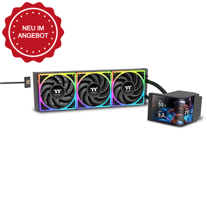 Die MAGCurve 360 Ultra AIO ARGB Wasserkühlung besitzt ein einzigartiges  6,67″ AMOLED-Display, Austauschbare Lüfterflügel und verfügt über AI Forge.