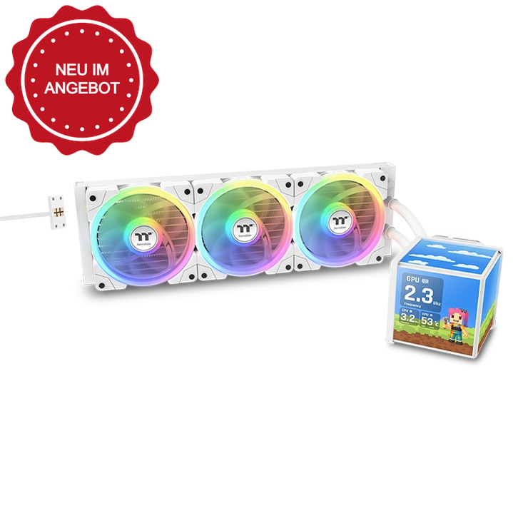 Die MINECUBE 360 Ultra ARGB ist ein AIO Wasserkühlung in der Farbe Snow White mit patentierten Quad-LCD-Cube-Display, das aus vier 3,95-Zoll besteht und Systeminformationen und benutzerdefinierte Grafiken anzeigen oder zu einem Multi-Screen-Layout darstellen kann. Diese AIO kommt mit 120mm SWAFAN EX-Lüfter mit MAGForce 2.0 Quick Connection Design.