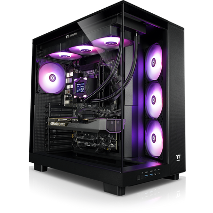 Der Purple Pixie RTX 5070TI in der Farbe Schwarz ist ein LCGS Gaming PC mit ordentlicher Leistung. Ausgestattet mit bester Thermaltake-Technik dem View 380 XL TG ARGB Black Gehäuse, LA360-S Black ARGB (mit Display) AIO und Netzteil ToughPower GT 850W, 80+ Gold. Hardware: CPU AMD Ryzen 7 7800X3D, 32 GB DDR5 Ram, 2TB M.2 SSD.
