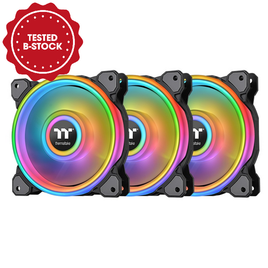 ***B-Ware*** Riing Quad 14 RGB Radiator Fan TT Premium Edition 3 Fan Pack (Controller included)