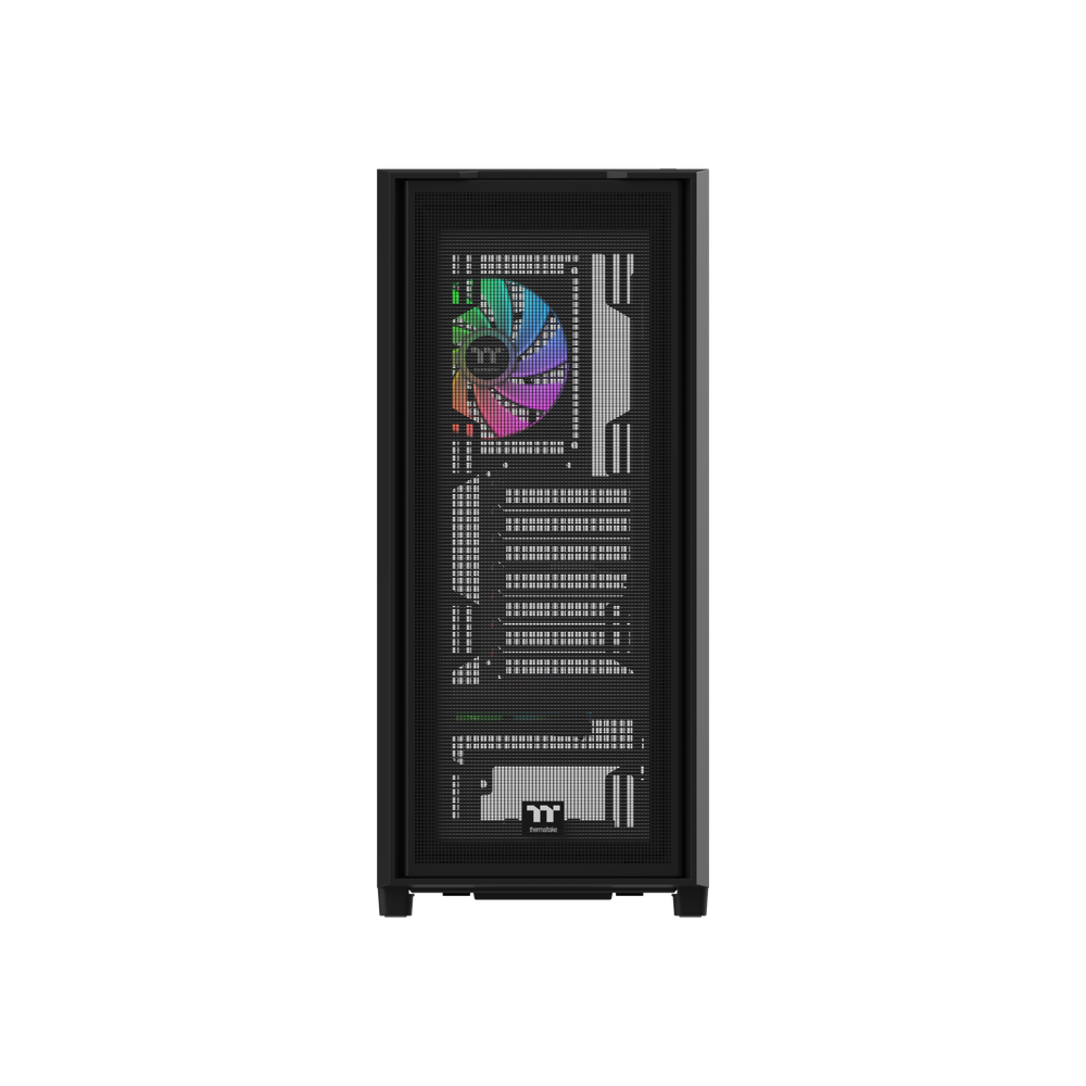 Das S380 TG ARGB Black ATX Mid  Gehäuse ist mit einem SF360 ARGB PWM Reverse-Lüfter auf der Netzteilabdeckung und einem vorinstallierten SF120 ARGB PWM-Lüfter ausgestattet. Es unterstützt Hidden-Connector Motherboards und hat eine GPU Halterung. Mit seinem Modularen Design besitzt es auch einen guten Staubschutz und an hervorragend Erweitert werden.