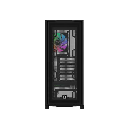 Das S380 TG ARGB Black ATX Mid  Gehäuse ist mit einem SF360 ARGB PWM Reverse-Lüfter auf der Netzteilabdeckung und einem vorinstallierten SF120 ARGB PWM-Lüfter ausgestattet. Es unterstützt Hidden-Connector Motherboards und hat eine GPU Halterung. Mit seinem Modularen Design besitzt es auch einen guten Staubschutz und an hervorragend Erweitert werden.
