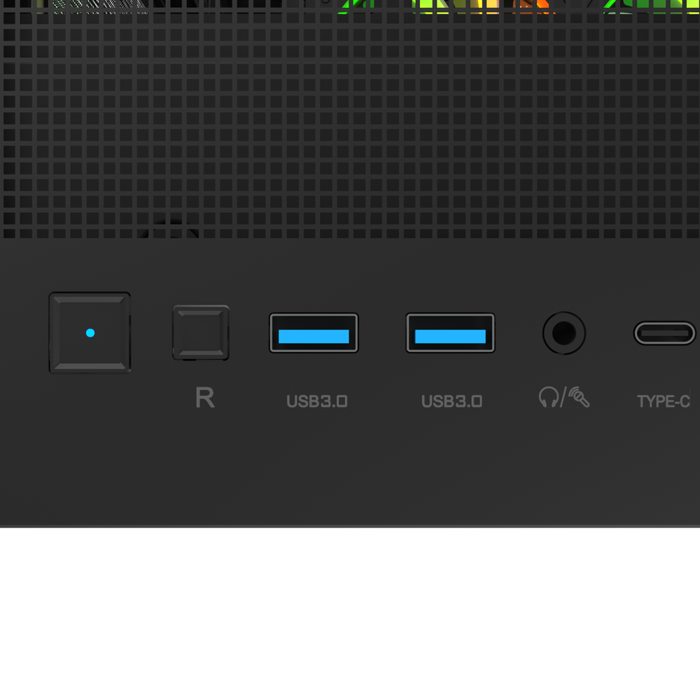 Das S380 TG ARGB Black ATX Mid  Gehäuse ist mit einem SF360 ARGB PWM Reverse-Lüfter auf der Netzteilabdeckung und einem vorinstallierten SF120 ARGB PWM-Lüfter ausgestattet. Es unterstützt Hidden-Connector Motherboards und hat eine GPU Halterung. Mit seinem Modularen Design besitzt es auch einen guten Staubschutz und an hervorragend Erweitert werden.