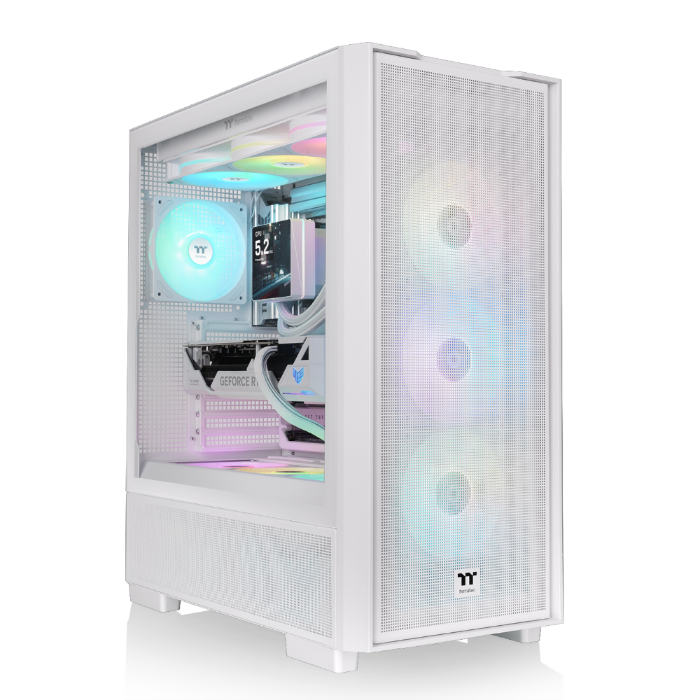 Das S380 TG ARGB Snow White ATX Mid  Gehäuse ist mit einem SF360 ARGB PWM Reverse-Lüfter auf der Netzteilabdeckung und einem vorinstallierten SF120 ARGB PWM-Lüfter ausgestattet. Es unterstützt Hidden-Connector Motherboards und hat eine GPU Halterung. Mit seinem Modularen Design besitzt es auch einen guten Staubschutz und an hervorragend Erweitert werden.