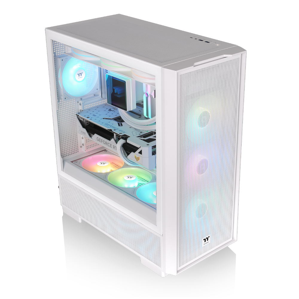 Das S380 TG ARGB Snow White ATX Mid  Gehäuse ist mit einem SF360 ARGB PWM Reverse-Lüfter auf der Netzteilabdeckung und einem vorinstallierten SF120 ARGB PWM-Lüfter ausgestattet. Es unterstützt Hidden-Connector Motherboards und hat eine GPU Halterung. Mit seinem Modularen Design besitzt es auch einen guten Staubschutz und an hervorragend Erweitert werden.