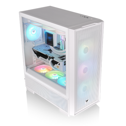 Das S380 TG ARGB Snow White ATX Mid  Gehäuse ist mit einem SF360 ARGB PWM Reverse-Lüfter auf der Netzteilabdeckung und einem vorinstallierten SF120 ARGB PWM-Lüfter ausgestattet. Es unterstützt Hidden-Connector Motherboards und hat eine GPU Halterung. Mit seinem Modularen Design besitzt es auch einen guten Staubschutz und an hervorragend Erweitert werden.