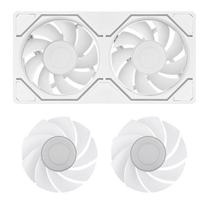 Weißes SWAFAN 240 UNIFY ARGB Lüfter-Set mit Single-Frame-Design und zwei austauschbaren 120-mm-Lüfterblättern.