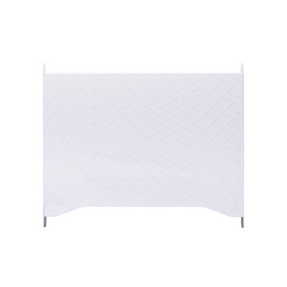 Der Sim RIG Floor ist eine hochwertige Fußstützenplatte in der Farbe Weiß, die speziell für Rennsimulations-Cockpits entwickelt wurde. Sie besteht aus 2,5 mm starkem Stahl mit rutschfestem Profil.