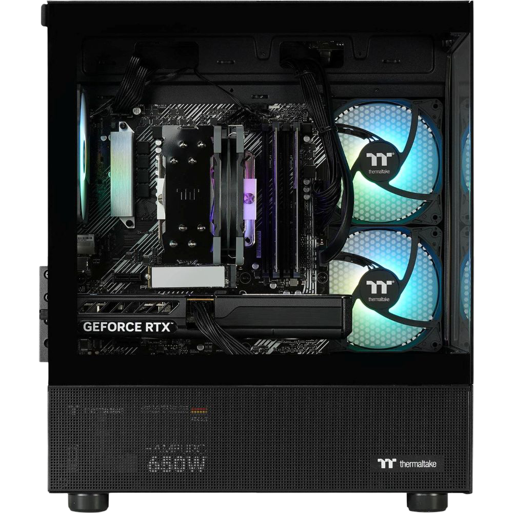Sonderangebot Gaming PC Blue Mephits 5060 Black mit Ryzen 7 5700X, 16 GB DDR4-3200MHz, 500 GB M.2 SSD und dem Thermaltake View 170 TG ARGB PC Gehäuse.