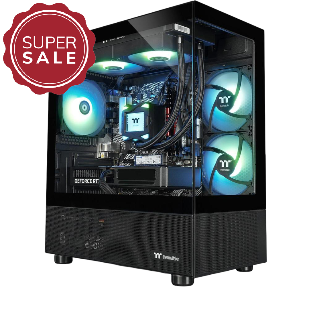 Darkling Elder 5070 Black LCGS Gaming PC im Thermaltake View 170 TG ARGB Black Gehäuse mit Glasfront und ARGB-Beleuchtung