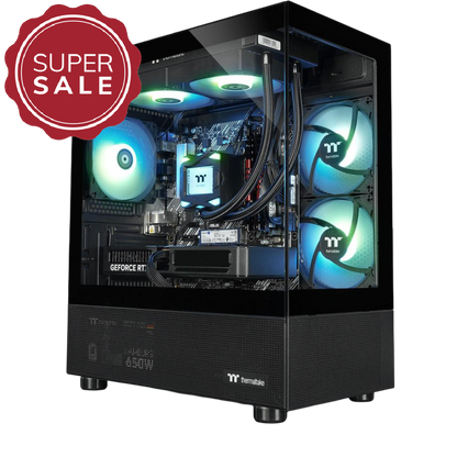 Darkling Elder 5070 Black LCGS Gaming PC im Thermaltake View 170 TG ARGB Black Gehäuse mit Glasfront und ARGB-Beleuchtung