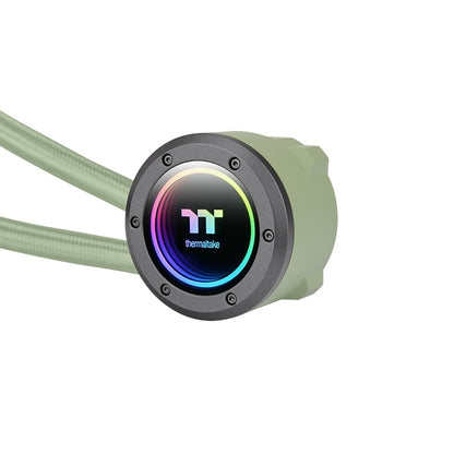 Die TH280 V2 ARGB in der Farbe Matcha Green ist eine All-in-on Wasserkühlung für PC Gehaeuse (Tower).