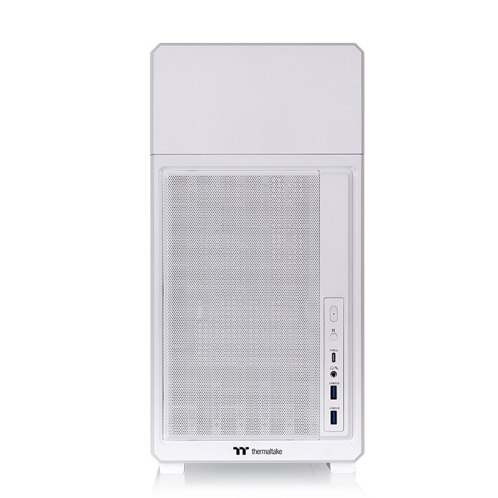 Entdecke das neue TR300 TG ATX Midi PC Gehäuse Snow White mit stilvollen TG Panel mit optionales 6,0-Zoll-LCD-Bildschirm-Kit
