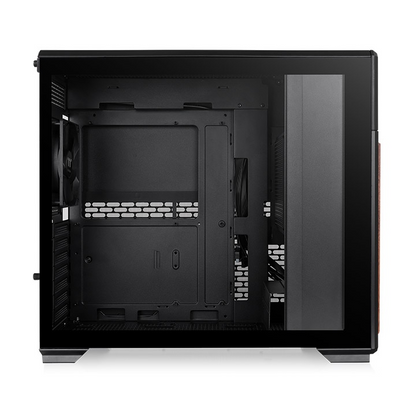 Entdecke das neue TR300 WS ATX Midi PC Gehäuse Black mit stilvollen Holzelementen mit optionales 6,0-Zoll-LCD-Bildschirm-Kit