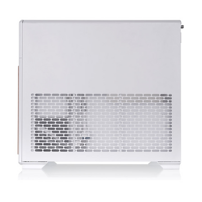 Entdecke das neue TR300 WS ATX Midi PC Gehäuse Snow White mit stilvollen Holzelementen mit optionales 6,0-Zoll-LCD-Bildschirm-Kit