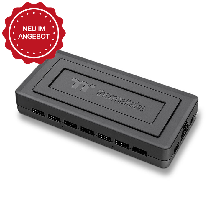 Der TT Sync V2 Controller ist ein Steuerungelement für das Thermaltake-Ökosystem mit ihr alle Lüfter von uns perfekt synchonisieren und mit Strom versorgen könnt.