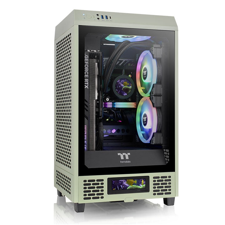 Der The Tower 200 in der Farbe Matcha Green ist ein Mini ITX-PC Gehaeuse.