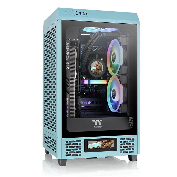 Der The Tower 200 in der Farbe Turquoise ist ein Mini ITX-PC Gehaeuse.