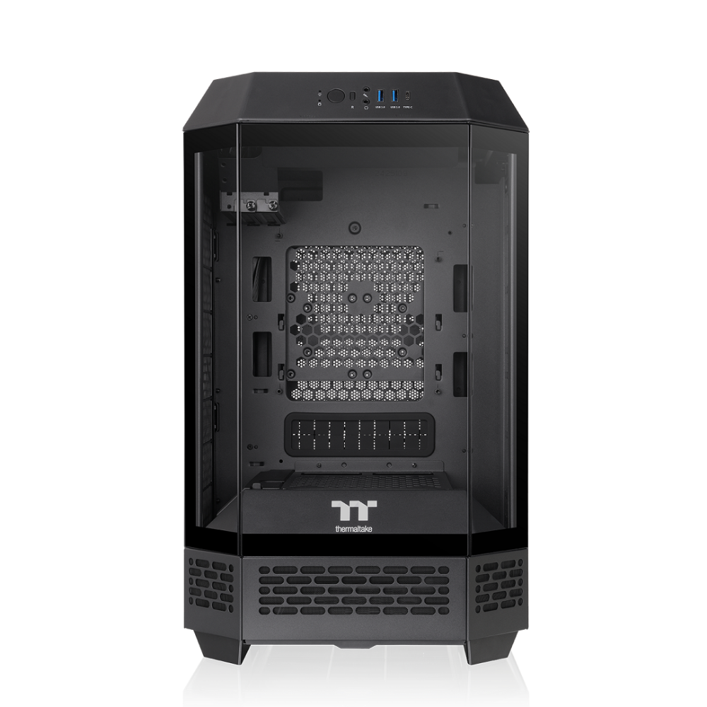 Das The Tower 250 Black im vertikalen Gehäusedesign ist ein Micro ATX PC Gehäuse.