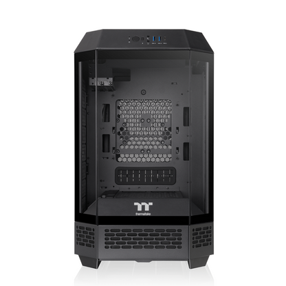 Das The Tower 250 Black im vertikalen Gehäusedesign ist ein Micro ATX PC Gehäuse.