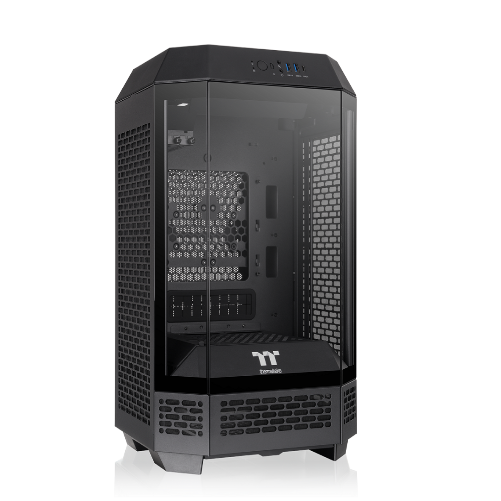 Das The Tower 250 Black im vertikalen Gehäusedesign ist ein Micro ATX PC Gehäuse.