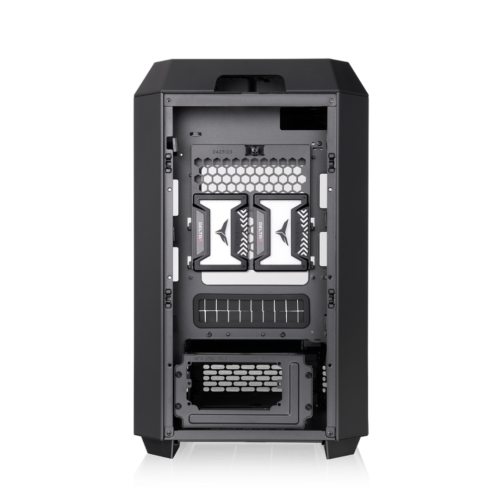 Das The Tower 250 Black im vertikalen Gehäusedesign ist ein Micro ATX PC Gehäuse.