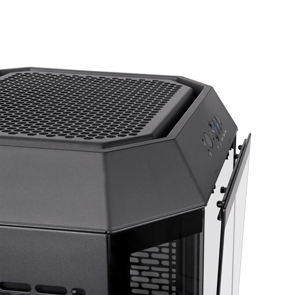 Das The Tower 250 Black im vertikalen Gehäusedesign ist ein Micro ATX PC Gehäuse.