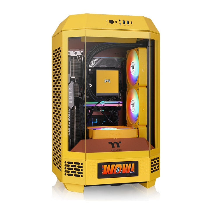 Das The Tower 250 Butter Caramel im vertikalen Gehäusedesign ist ein Micro ATX PC Gehäuse.