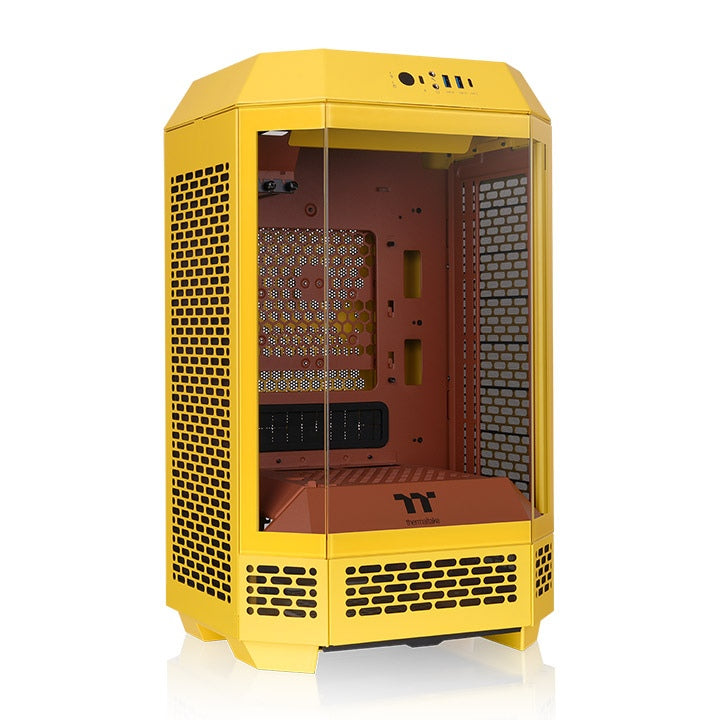 Das The Tower 250 Butter Caramel im vertikalen Gehäusedesign ist ein Micro ATX PC Gehäuse.