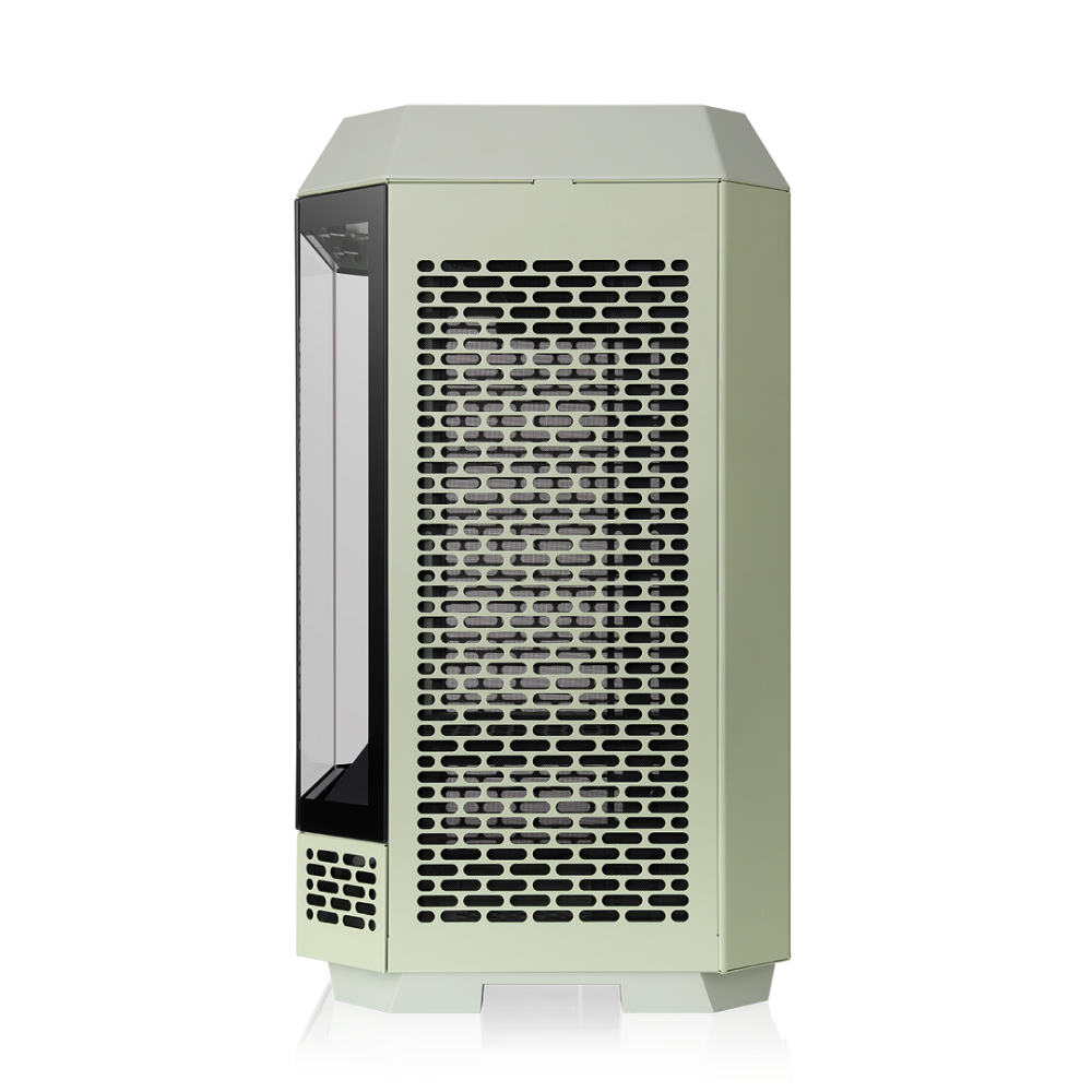 Das The Tower 250 Match Green im vertikalen Gehäusedesign ist ein Micro ATX PC Gehäuse. 
