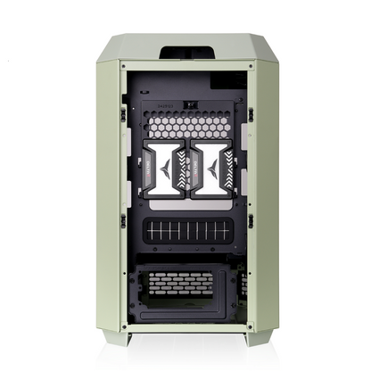 Das The Tower 250 Match Green im vertikalen Gehäusedesign ist ein Micro ATX PC Gehäuse. 