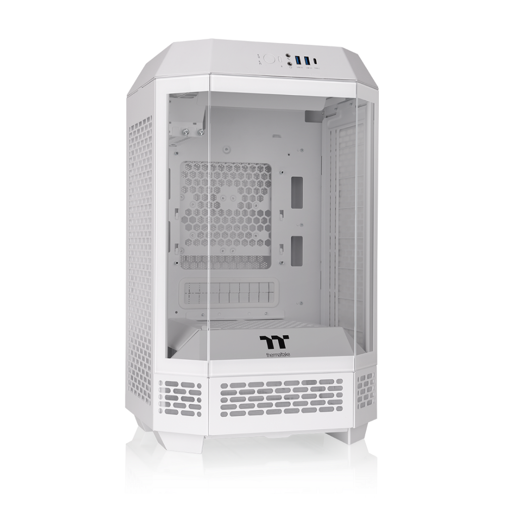 Das The Tower 250 Snow White im vertikalen Gehäusedesign ist ein Micro ATX PC Gehäuse.