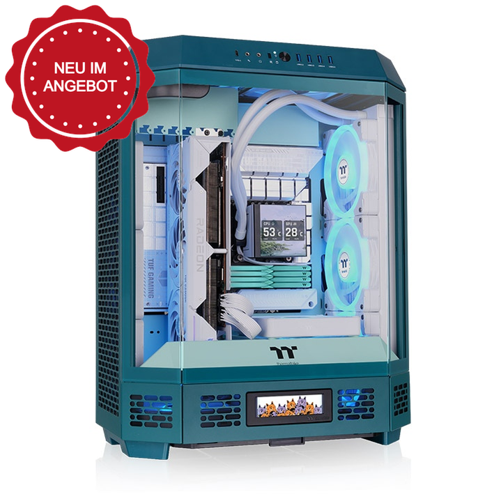 Das Tower 600 ist ein Midi ATX PC Gehaeuse in der Farbe Transformative Teal
