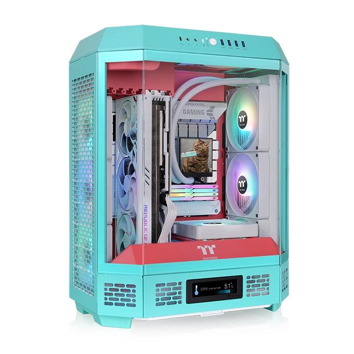 Der Tower 600 in der Farbe Mint Strawberry ist ein ATX PC Gehäuse.