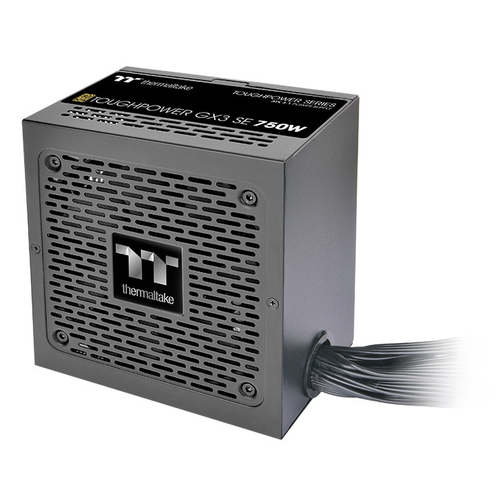 Das Thermaltake Toughpower GX3 SE 750W ist ein ATX-3.1-Netzteil in Schwarz mit 80 PLUS Gold Effizienz.
