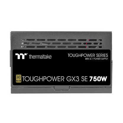 Das Thermaltake Toughpower GX3 SE 750W ist ein ATX-3.1-Netzteil in Schwarz mit 80 PLUS Gold Effizienz.