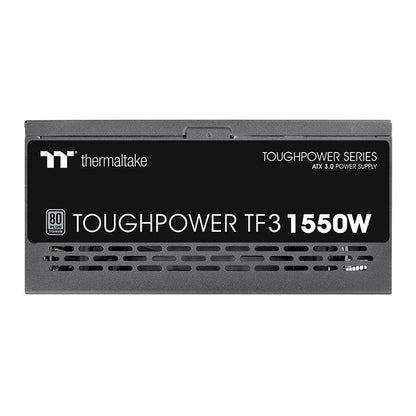Das Toughpower TF3_1550 Watt Titanium ist ein ATX3.0 PC Netzteil mit 2x12V-2x6-Anschlüssen und einer Single 12V Rail Design mit einem Effizienzwerte von 94%