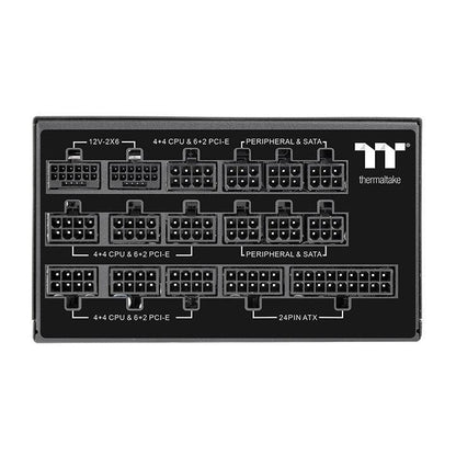 Das Toughpower TF3_1550 Watt Titanium ist ein ATX3.0 PC Netzteil mit 2x12V-2x6-Anschlüssen und einer Single 12V Rail Design mit einem Effizienzwerte von 94%