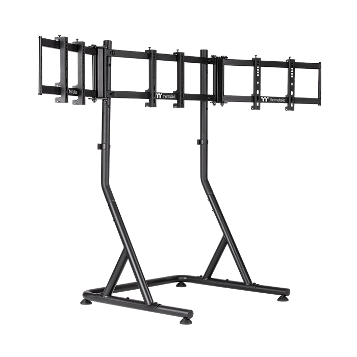 Der Triple Racing Monitor Stand in der Farbe Black ergibt mit dem GR300/GR500 das perfekte SimRaching-Setup für alle Rennfahrer