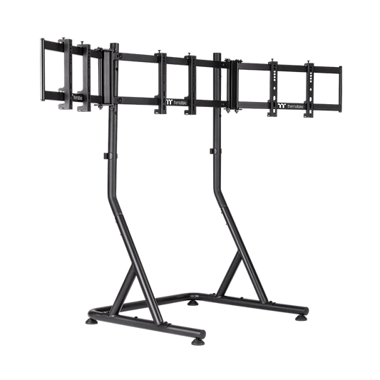 Der Triple Racing Monitor Stand in der Farbe Black ergibt mit dem GR300/GR500 das perfekte SimRaching-Setup für alle Rennfahrer
