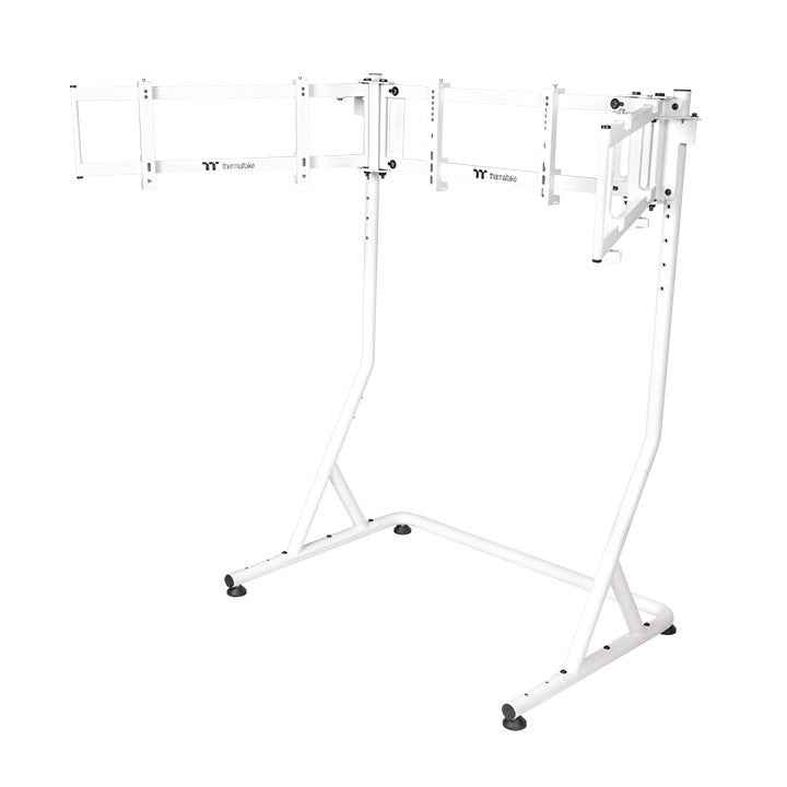 Der Triple Racing Monitor Stand Pro in der Farbe Snow White unterstützt 32"(Curved) oder 34"(Flat) Displays. 