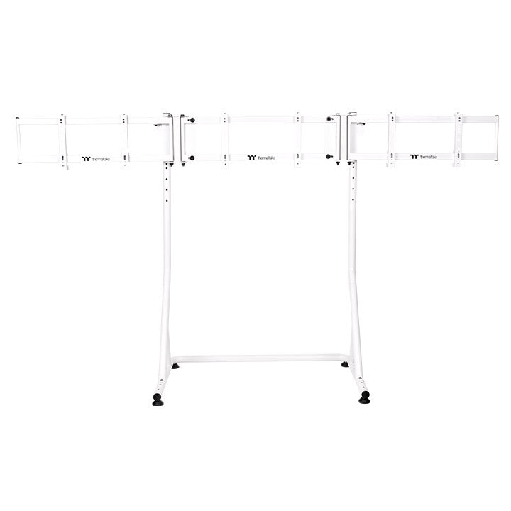 Der Triple Racing Monitor Stand Pro in der Farbe Snow White unterstützt 32"(Curved) oder 34"(Flat) Displays. 