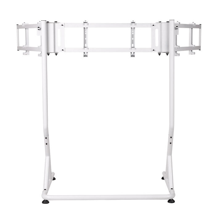 Der Triple Racing Monitor Stand Pro in der Farbe Snow White unterstützt 32"(Curved) oder 34"(Flat) Displays. 