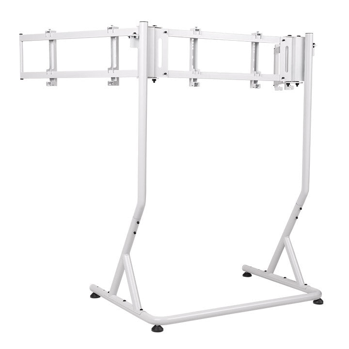 Der Triple Racing Monitor Stand Pro in der Farbe Snow White unterstützt 32"(Curved) oder 34"(Flat) Displays. 