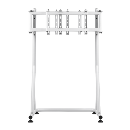 Der Triple Racing Monitor Stand in der Farbe Snow White ergibt mit dem GR300/GR500 das perfekte SimRacing-Setup für alle Rennfahrer.