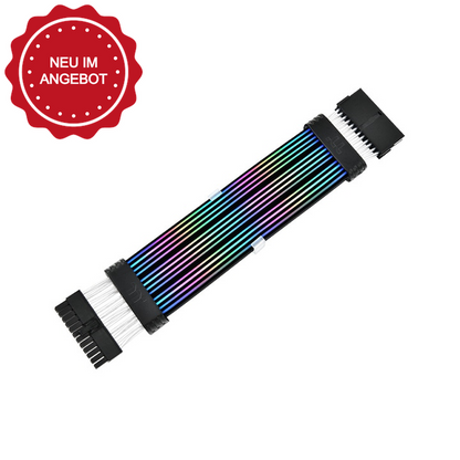 Das Tt Mod 24-Pin-ARGB Black verfügt über einen transparenten LED-Schlauch, der eine stilvolle Beleuchtung bietet.