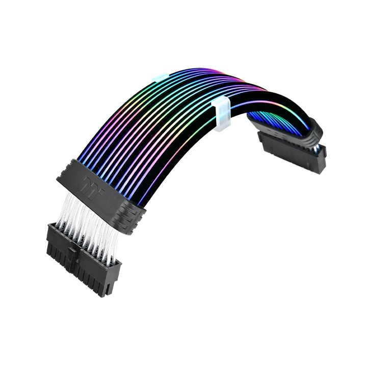 Das Tt Mod 24-Pin-ARGB Black verfügt über einen transparenten LED-Schlauch, der eine stilvolle Beleuchtung bietet.